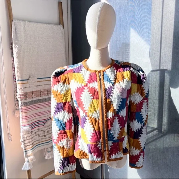 Isabel Marant Etoile Hafileal Quilt Quilted Jacket in Yellow - Picture 12 of 12